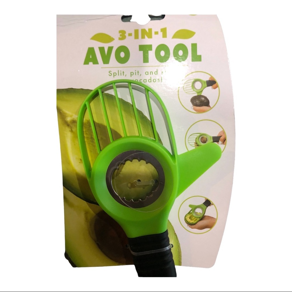2pack Avocado multipurpose 3-in-1 silicone ergonomic nonslip‎ tool new